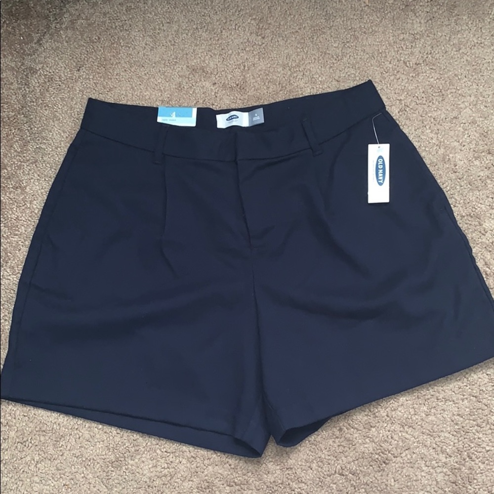 Navy Blue High Waist Shorts